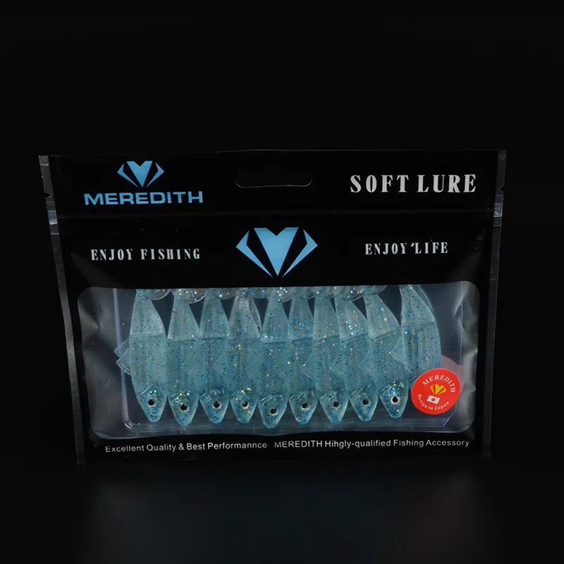 Популярный магазин розничной продажи MEREDITH, мягкие приманки и наживки для рыбалки, JX53-07, 10шт, 70мм, 3.2г