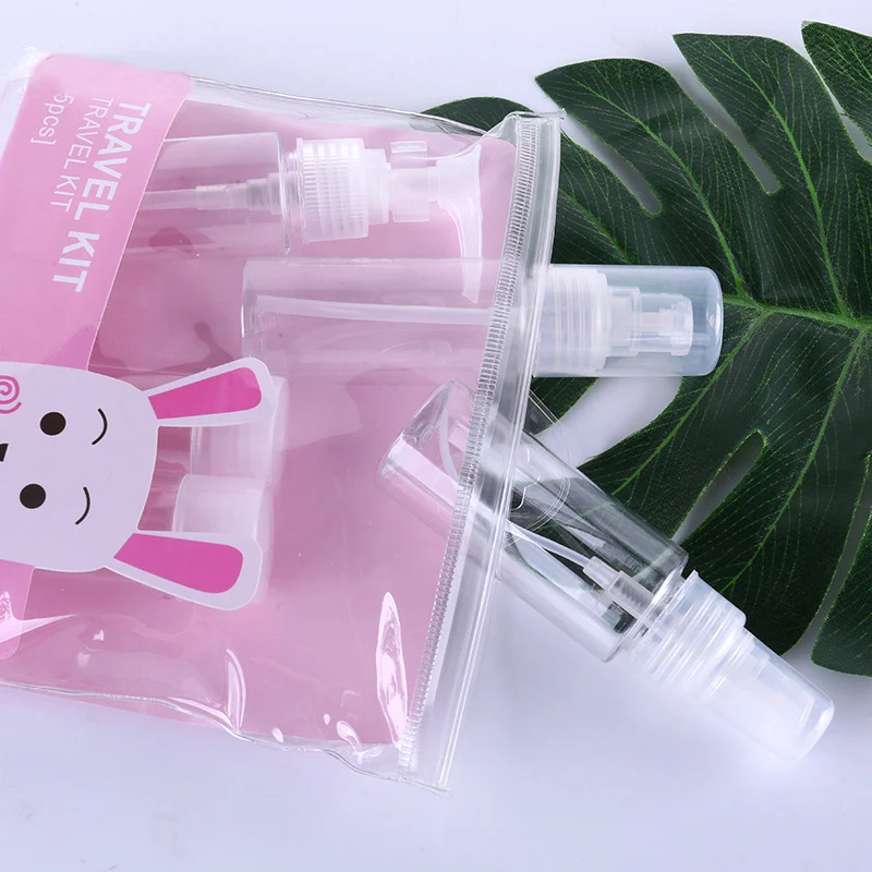 5 шт./компл. косметический мини-флакон для макияжа лица пластиковый прозрачный