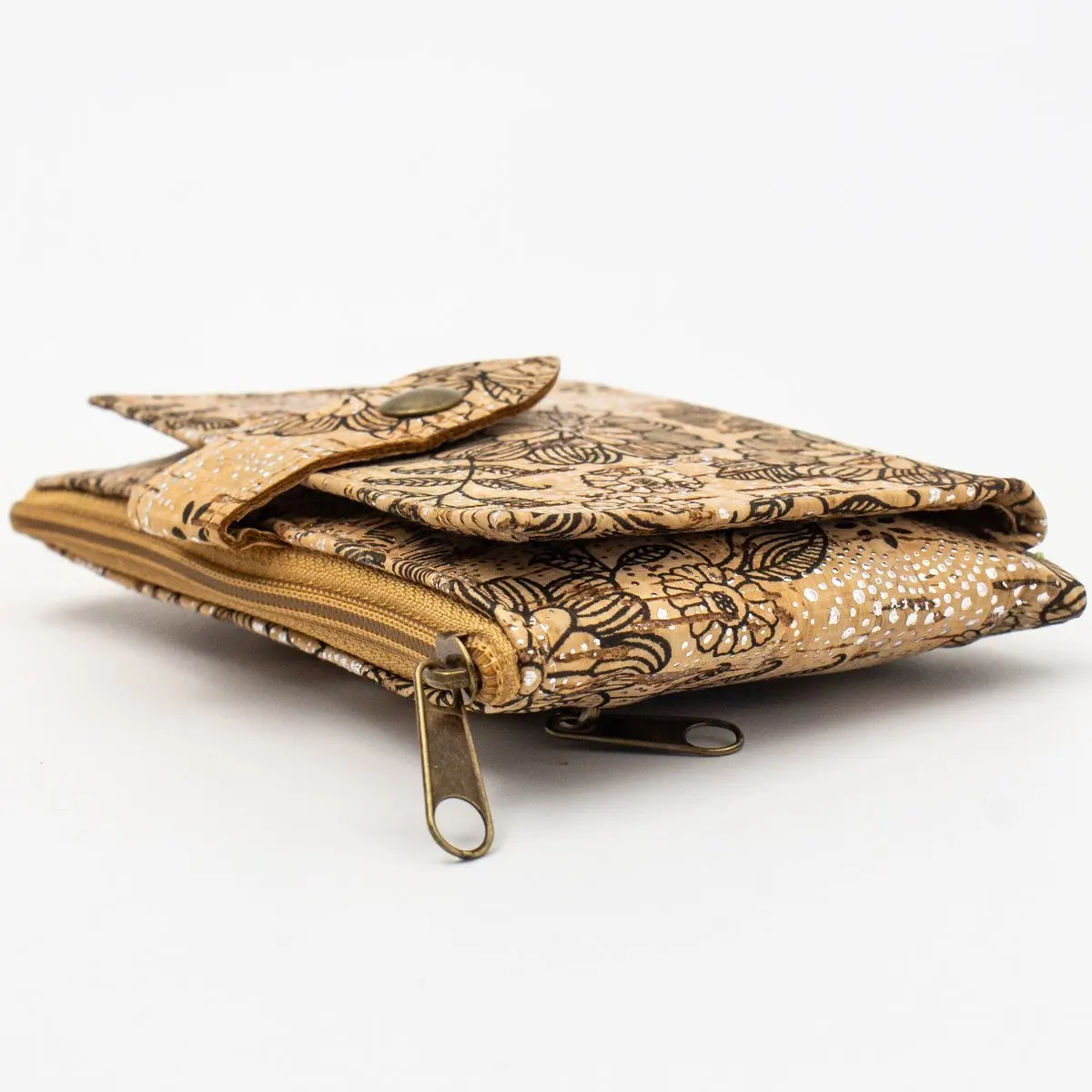 Тисненый Цветочный узорчатый пробковый маленький кошелек BAG 379 E|Зажимы для денег|