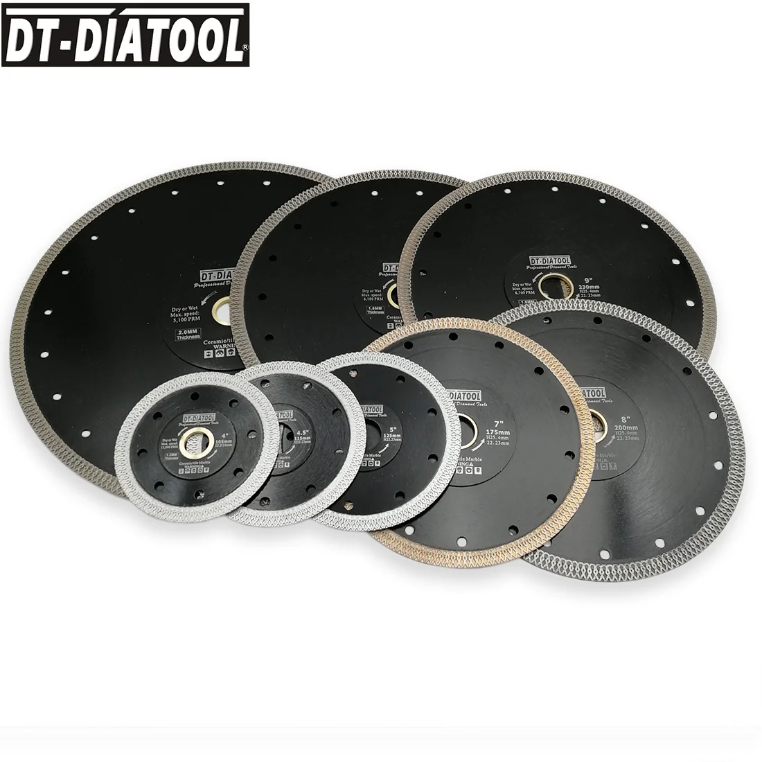 

Dia 4"-12" Superthin Tile Diamond Cutting Disc X Mesh Turbo Saw Blades rim Segment Cutting Wheel for Porcelain Ceramic Marble