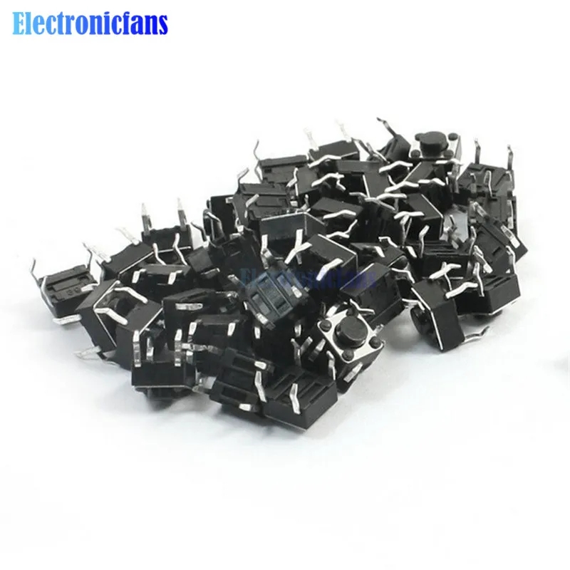 Тактовый кнопочный выключатель 100 шт. 6 х6х4 3 мм 4 контактный DIP|dip switch|dip push buttondip button