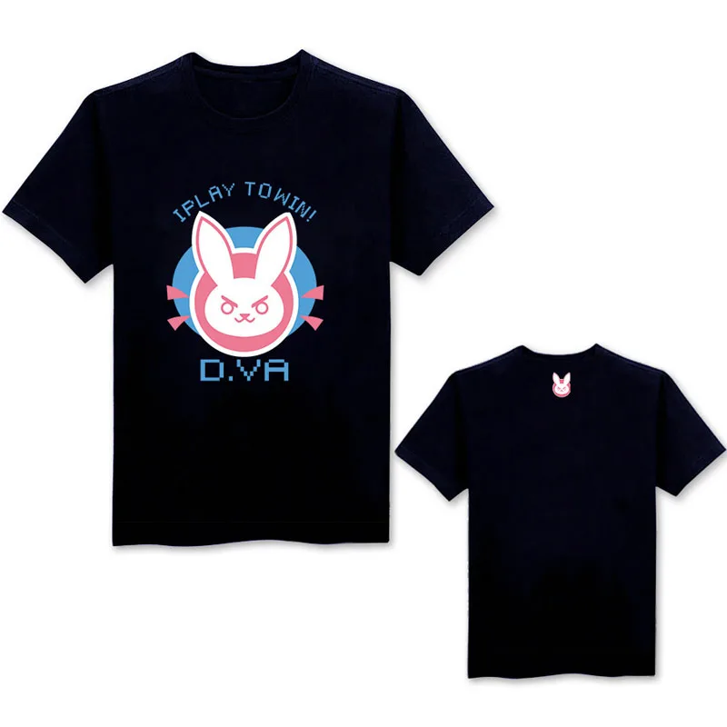 Новинка модная футболка для косплея по мотивам игры OW D.VA Rabbit Dva футболки с