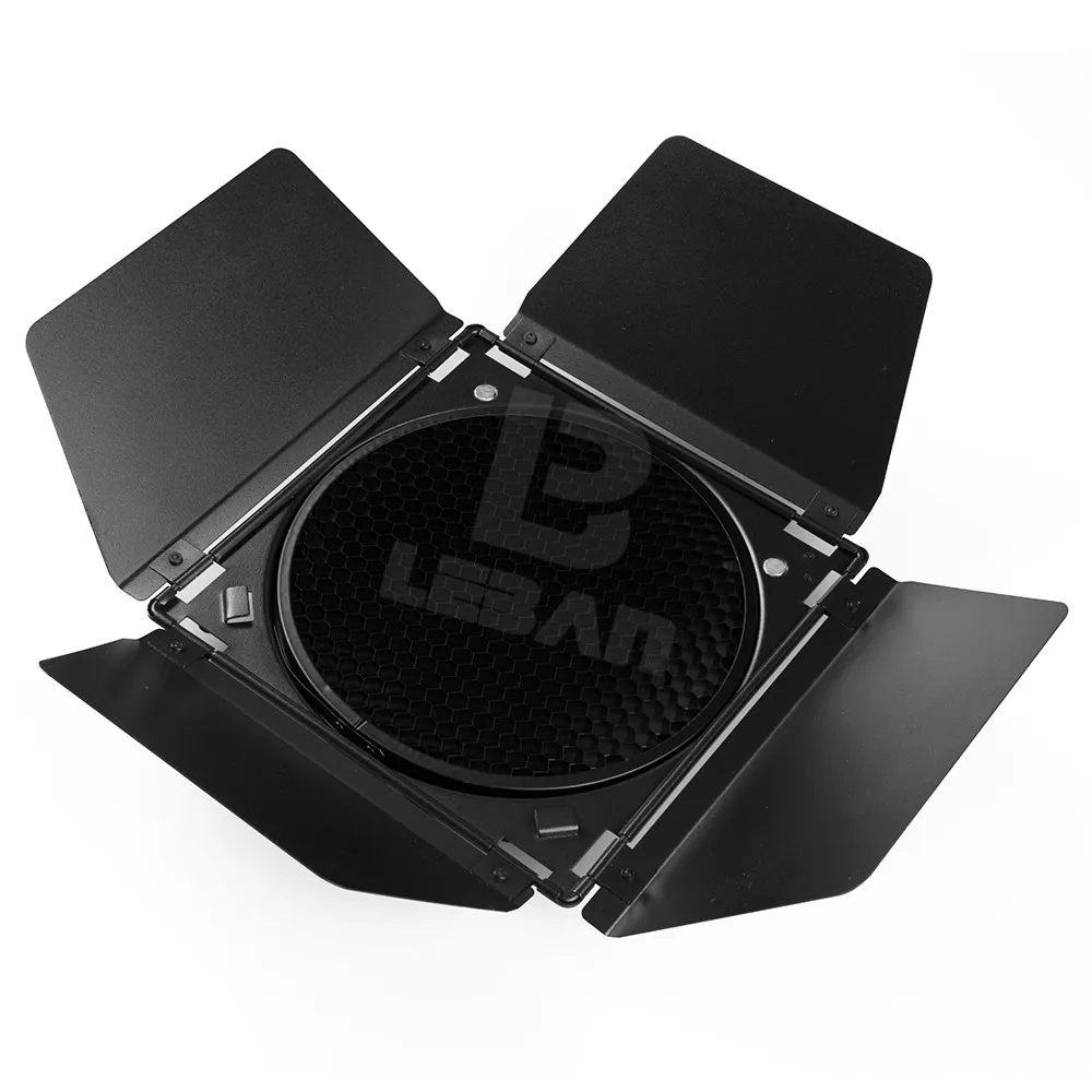 Godox BD-04 Barn Door + Honeycomb Grid + 4 Color Filter for Standard Reflector Godox DE300 DE400 SK300 SK400 QT600 DP600