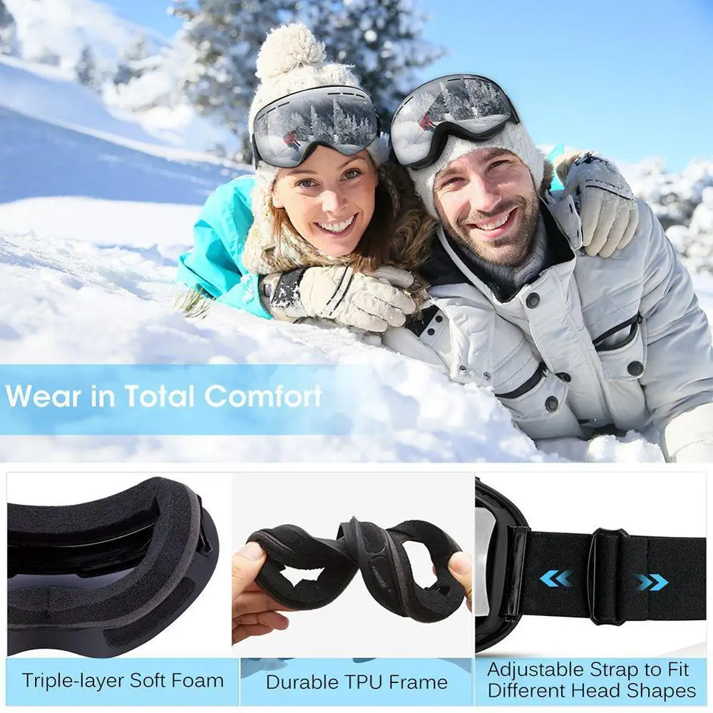 Очки для катания на лыжах и сноуборде с защитой UV400 | Спорт развлечения