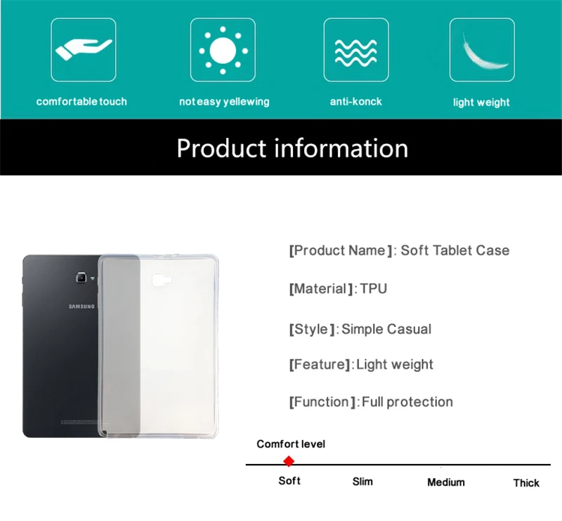 P580 Мягкий силиконовый чехол для планшетов samsung Galaxy Tab A 6 A6 10,1 P580 P585 SM-P580 SM-P585 S-Pen ver матовый прозрачный чехол