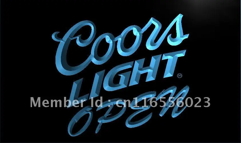 LA027-светящаяся светодиодная неоновая световая вывеска пиво Coors для украшения