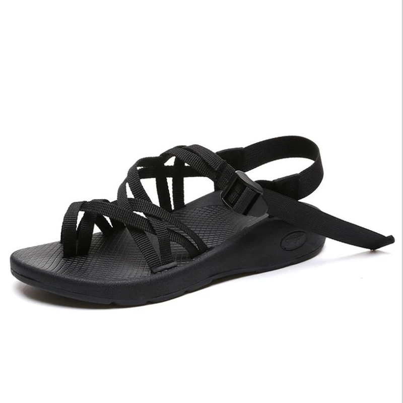 Сандалии женские без шнуровки уличные босоножки на плоской платформе удобная