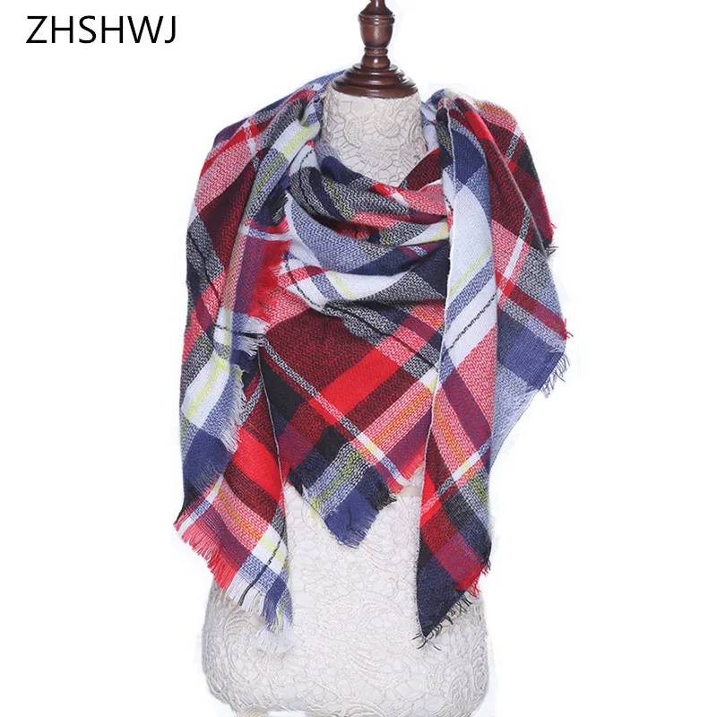 [ZHSHWJ] высококачественный зимний брендовый дизайнерский треугольный шарф Женская