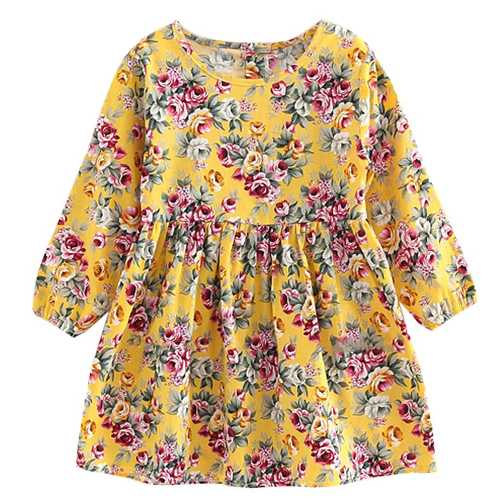 Cute Toddler Baby Girls Long Sleeve Princess Party Pageant Dress Kids Clothes | Детская одежда и обувь