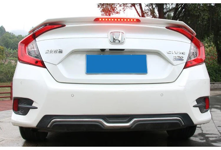 

RS Style ABS Plastic Unpainted Primer Color Tail Wing Fit For Honda Civic Rear Trunk Spoiler 2016 2017 Car Decorated
