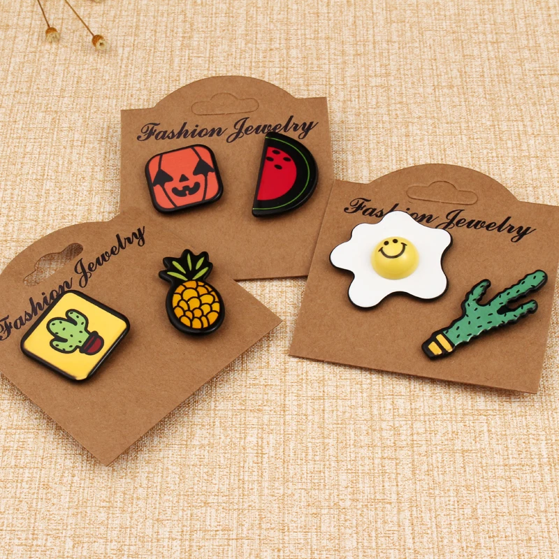 1 комплект мультфильм милый кактус ананас яйцо Хэллоуин Тыква значки и броши для