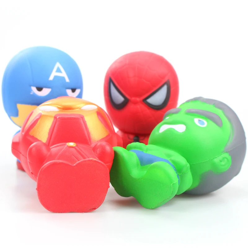 Super Hero Squishy Slow Rising Iron Man Spiderman Hulk America Captain Squishies Toy Jumbo Squeeze Stress Relief Toys | Игрушки и хобби