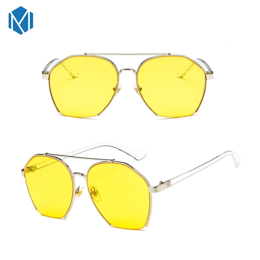 Женские солнцезащитные очки с геометрическим рисунком MISM большие размеры яркие