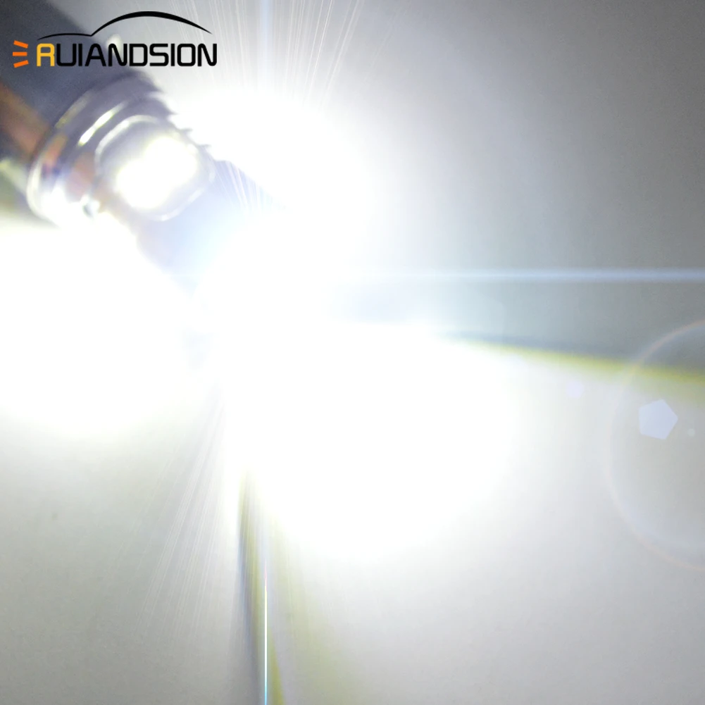 H6 BA20D светодиодный 12 SMD 5730 мотоцикл мото велосипед Скутер ATV Высокий/Низкий биксенон 160lm/480lm фара Лампа 6000K Белый DC 6V 12V