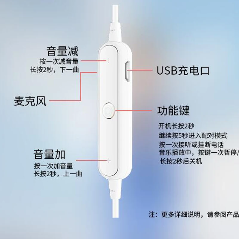 D6 Bluetooth наушники спортивные беспроводные гарнитура свободные с микрофоном для