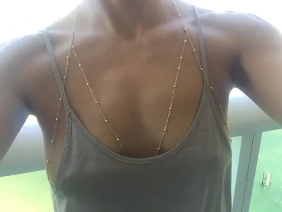 2 пластины цвета маленький шарик цепи тела Грудь леди Украшения для ОПТ и розница