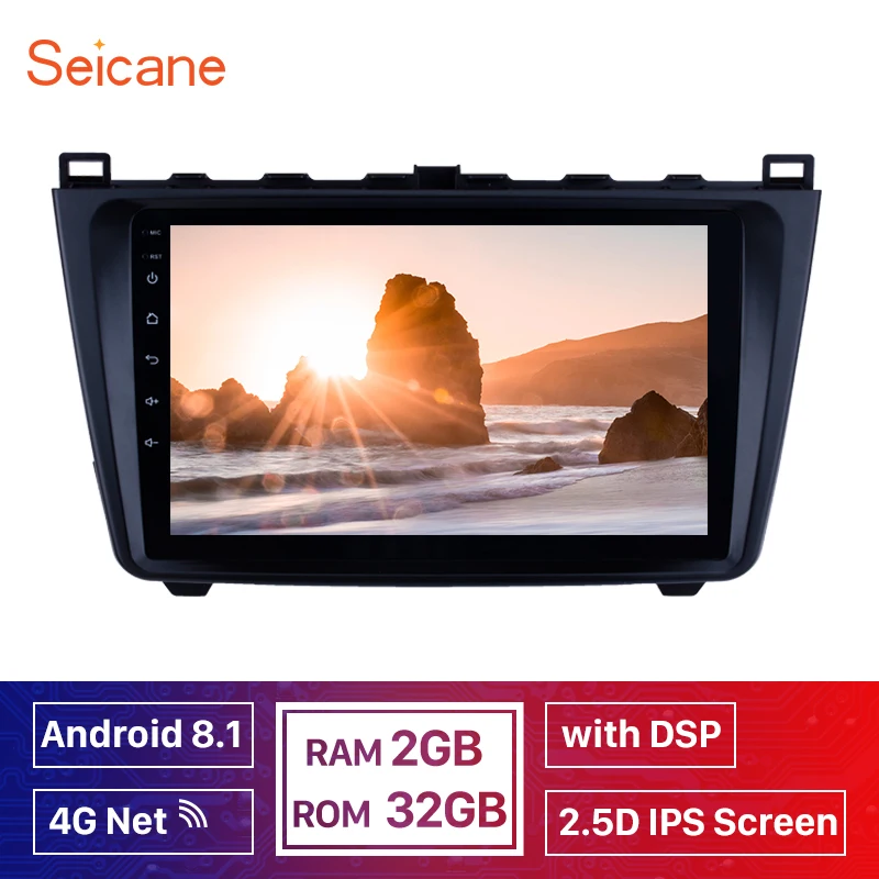 Автомобильный мультимедийный плеер Seicane 2din Android 8 1 GPS для Mazda 6 Rui wing 2008 2009 2010 2011 2012 2013