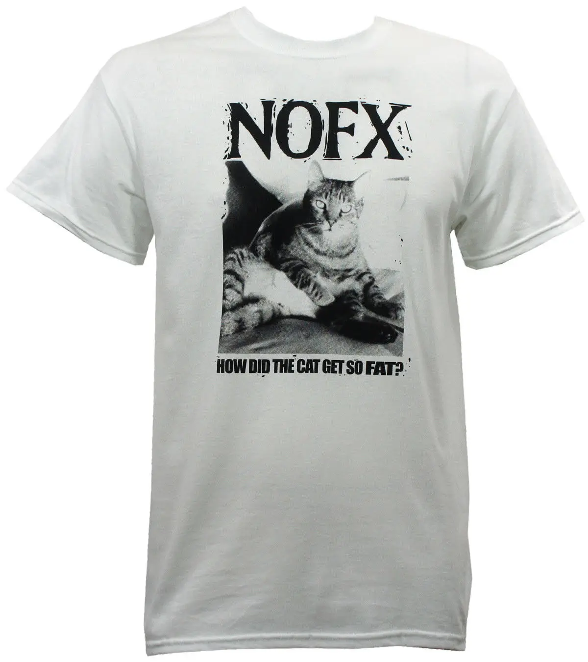 Аутентичные NOFX группа толстый кот панк-рок футболка Размеры S M L XL Новый | Мужская