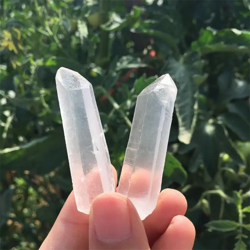 АА + 6 шт прозрачный натуральный Lemurian семена кварца кристаллические точки образец