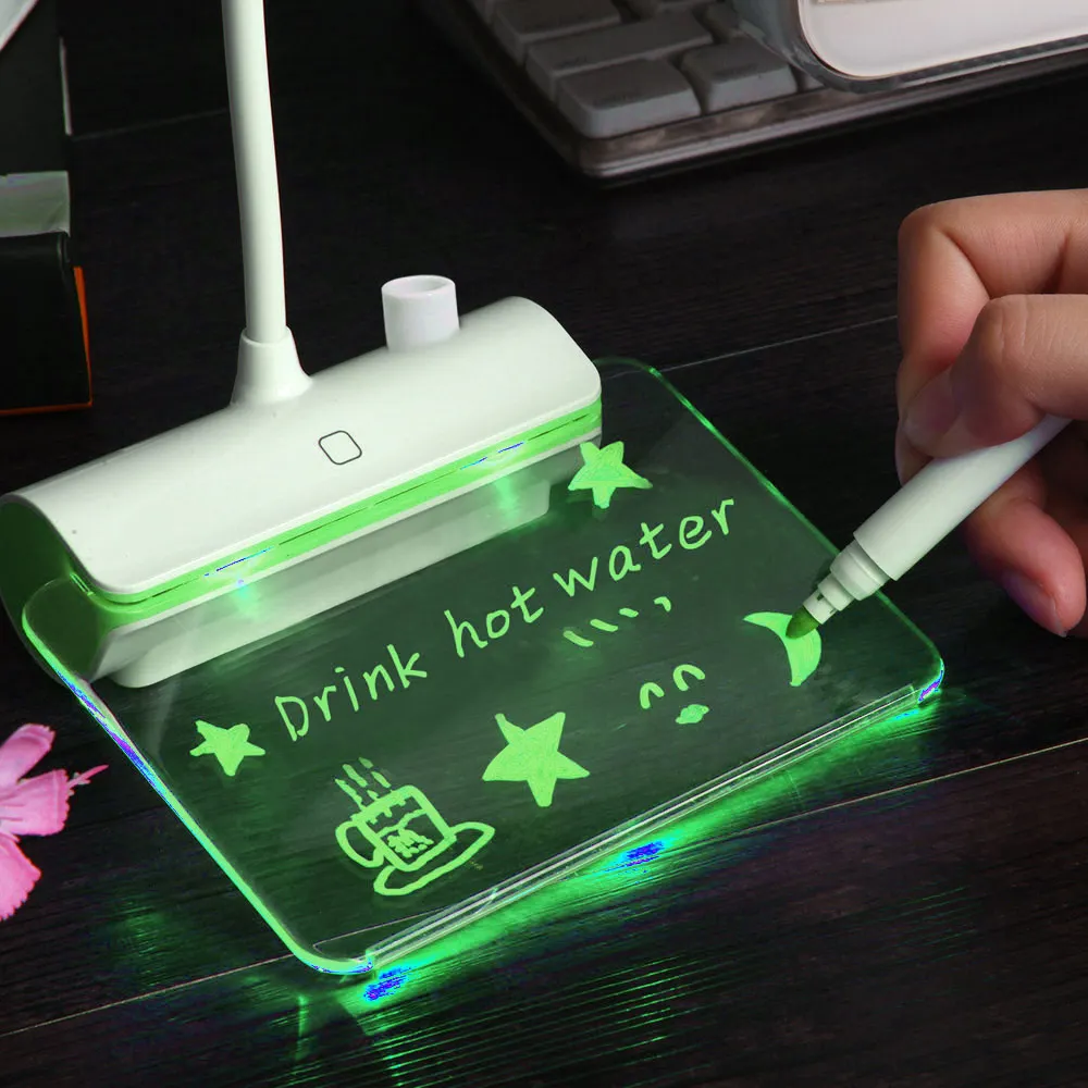 3 режима регулируемое гибкое сенсорное управление USB перезаряжаемое LED сообщение