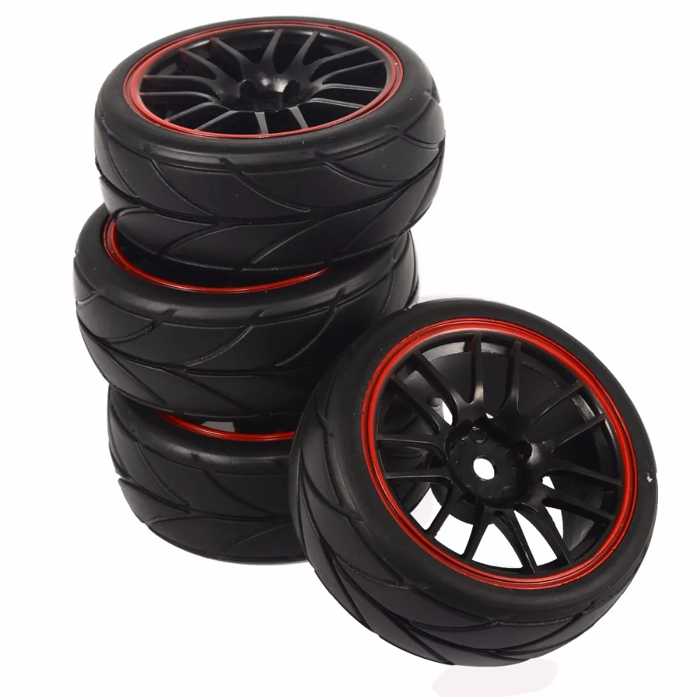 4 шт. Новинка 12 мм колесный обод и резиновые шины для RC Hobby 1/10 на дороге дрифта