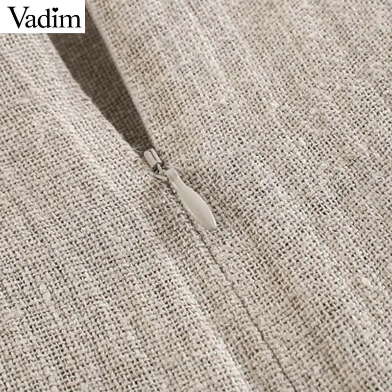 Женское элегантное платье vadim solid normcore стильное мини без рукавов с круглым