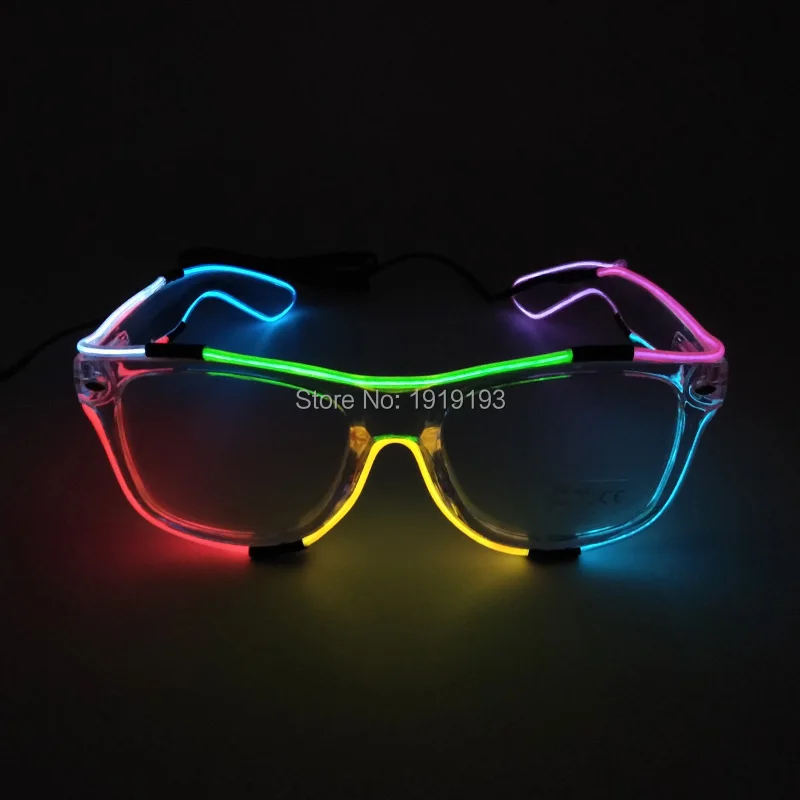 

Masquerade Decor Led Strip Neon Diy Fluorescent Glasses Colorful Rave Clothing Accessory Light Up Night Party Eyeglasses by DC3V