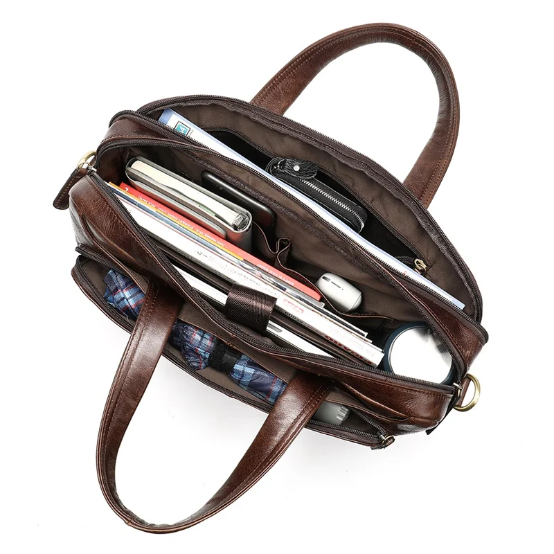 Портфель WESTAL из натуральной кожи для мужчин сумка ноутбука большой офисный