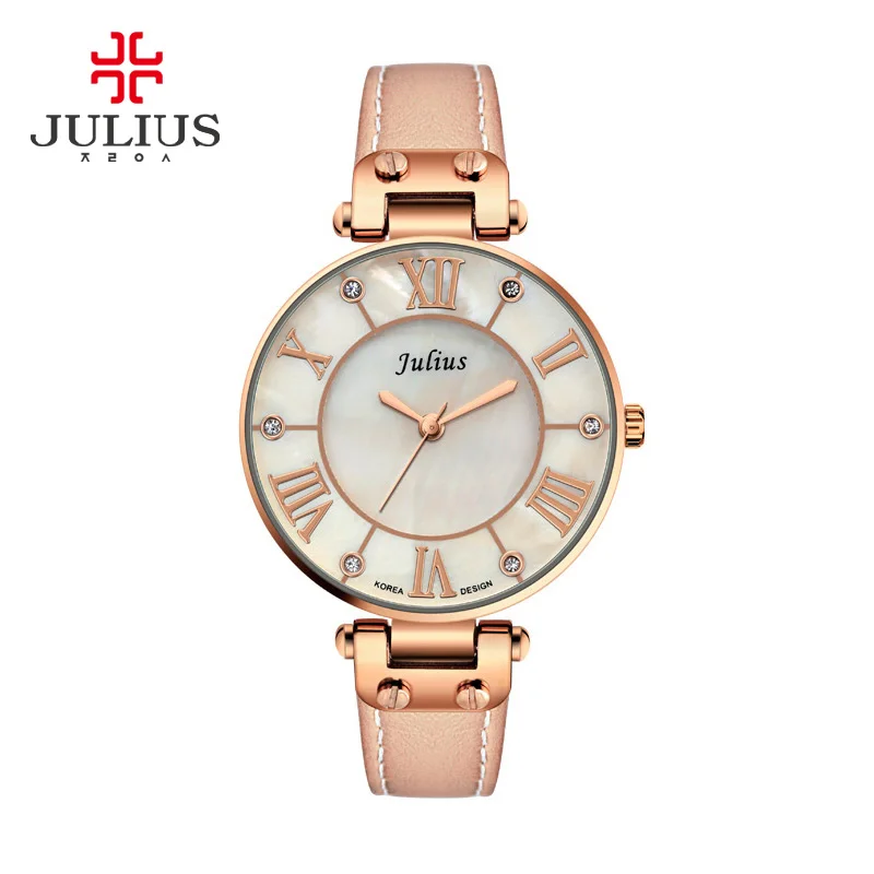 Брендовые новые женские часы Юлий леди кварцевых часов Best модное платье для