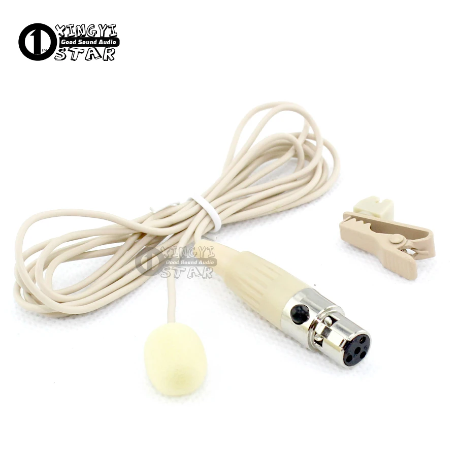Мини XLR 4 контактный TA4F нагрудный микрофон петличный галстук на зажиме Микрофон