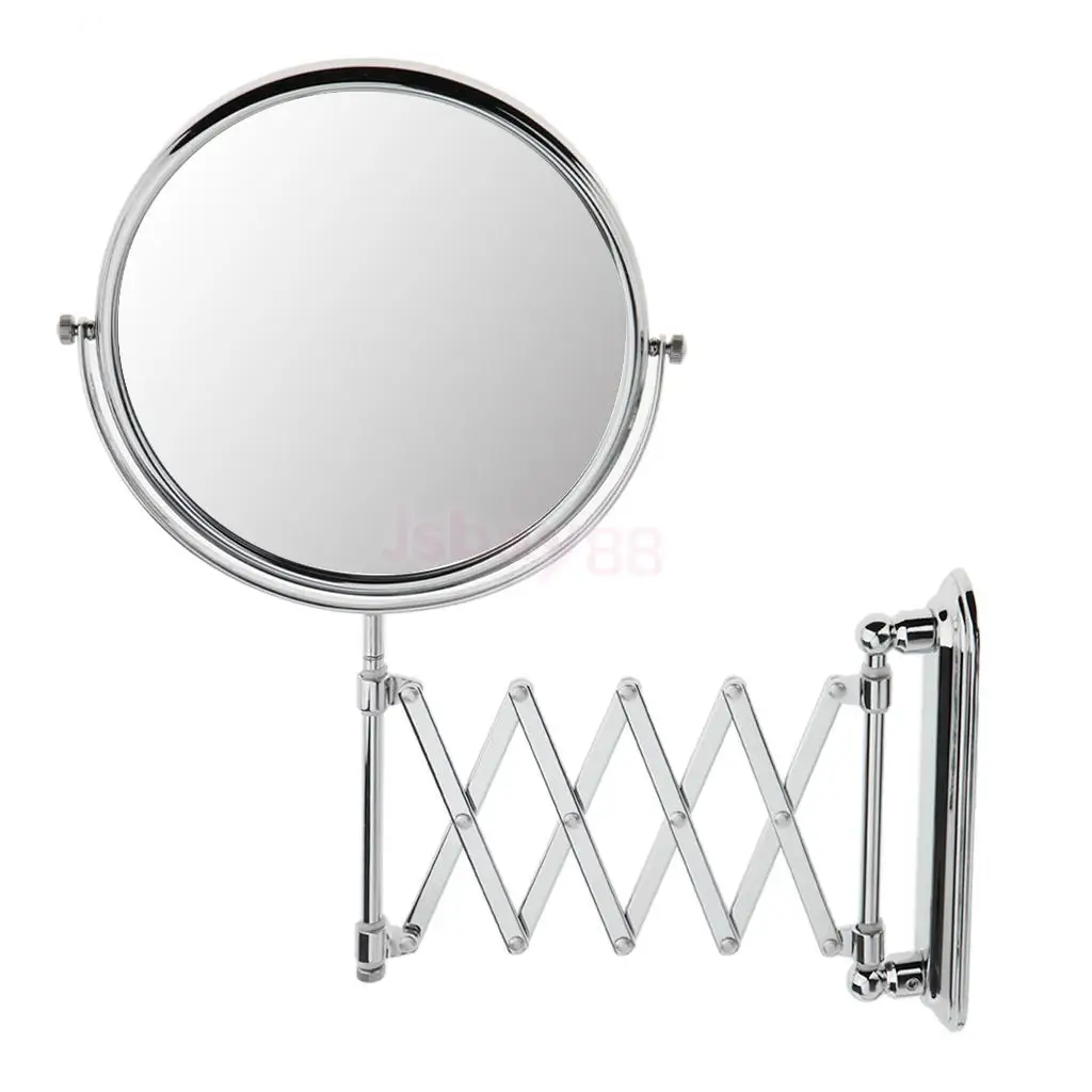 

8'' Portable Stainless Steel Two-Sided Swivel Bathroom Makeup Shaving Mirror 3X Magnifying Wall Mounted Comestic Mirror