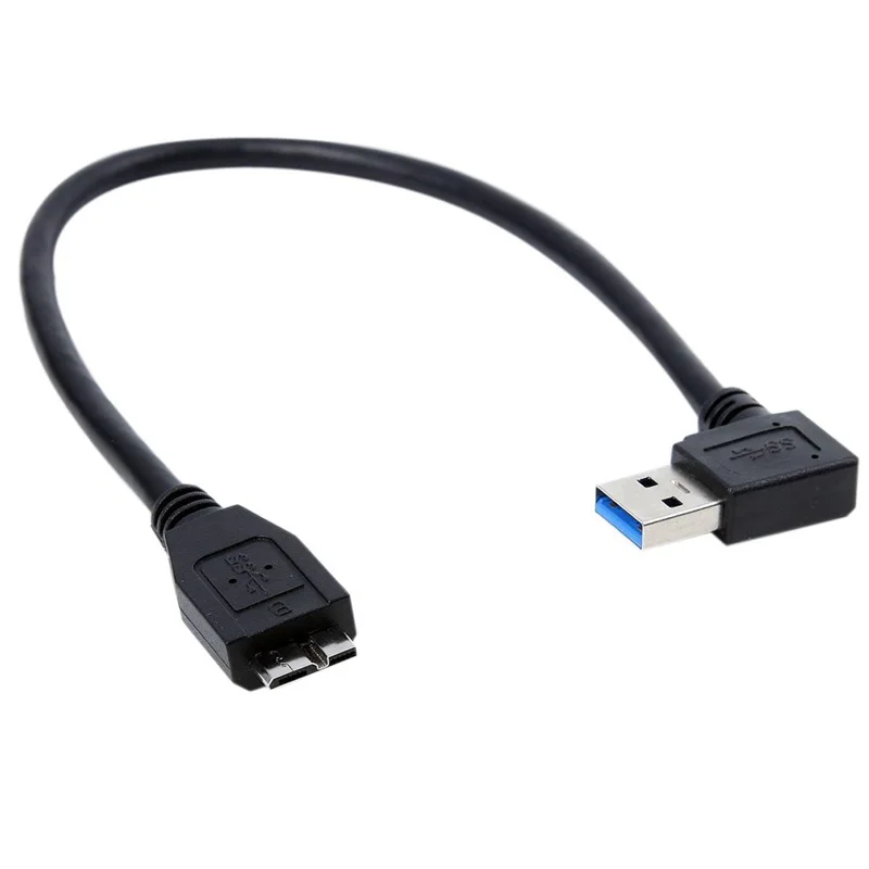 Кабель USB 3 0 30 см с прямым углом A штекер к Micro B переходник UY8 | Электроника