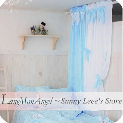 1 шт. розовые тканевые шторы с бантом синие фиолетовые принцессы свадебное