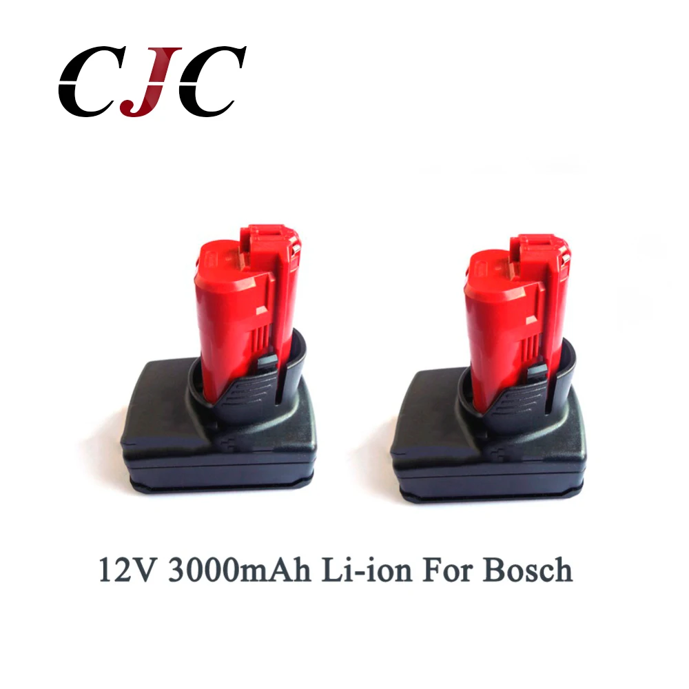 

2PCS New Arrival 12V 3000mAh 3.0AH Li-ion High Capacity Rechargeable Power Tool Battery For Bosch BAT411 2 607 336 996