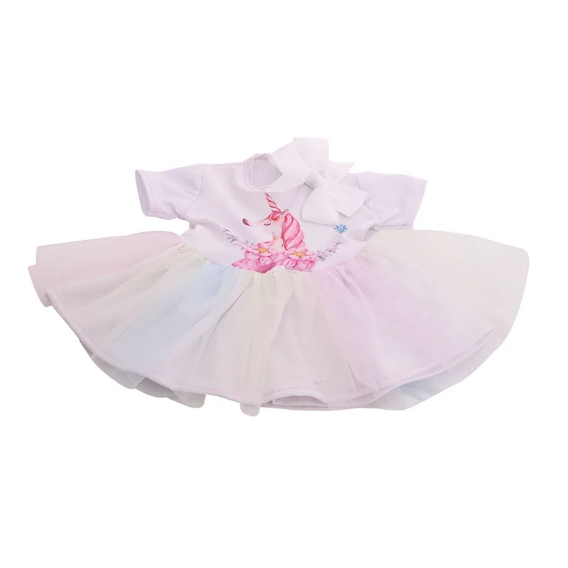 Luckdoll стильное и красивое платье единорога для 18 дюймов и 43 см Американская кукла