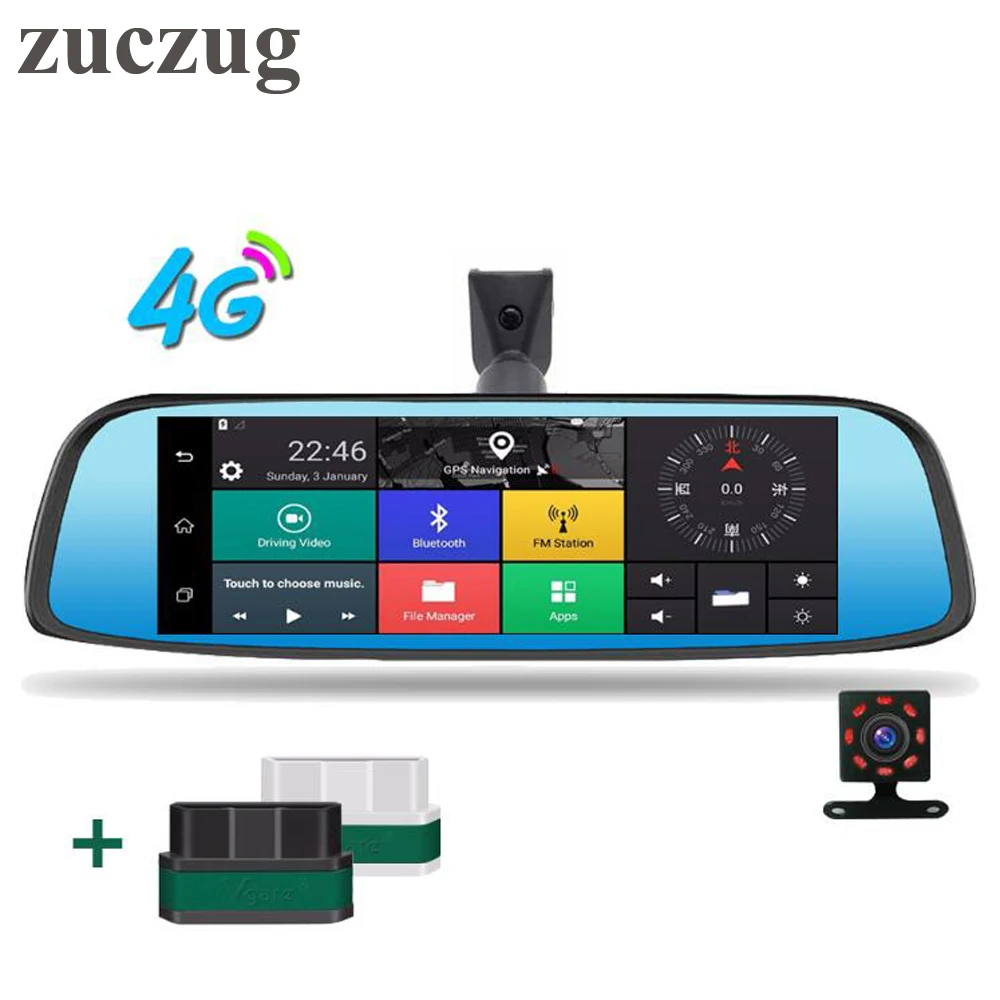 ZUCZUG 8 'ƊG сенсорный IPS Автомобильное Зеркало DVR камера GPS Bluetooth WIFI Android зеркало