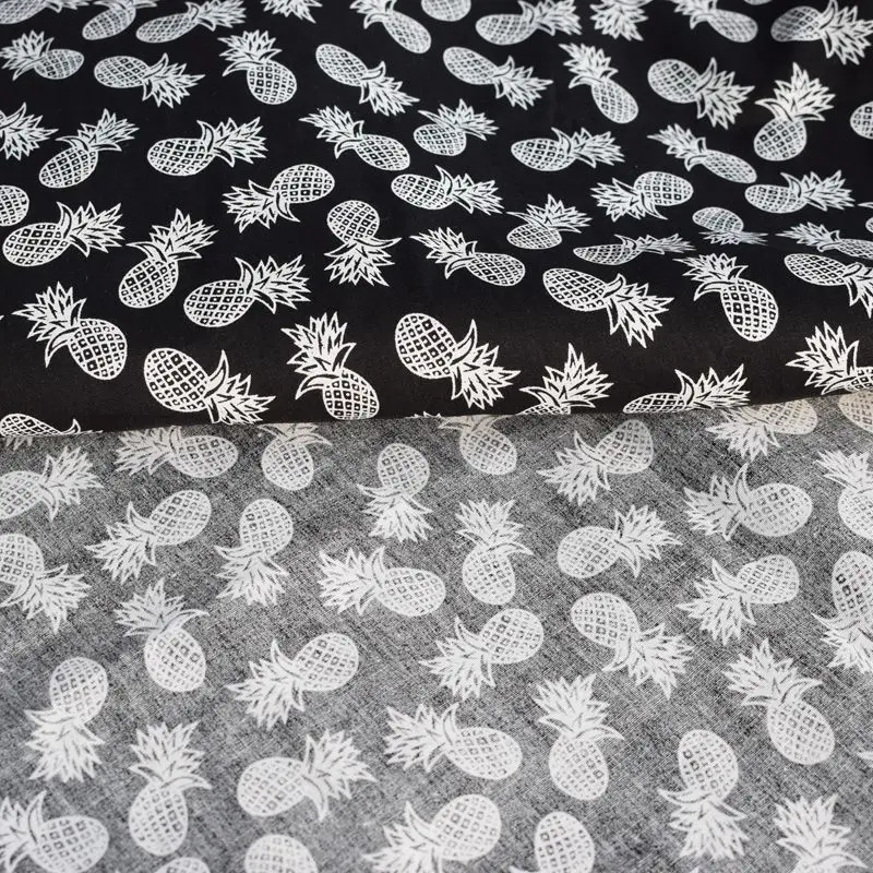 Ткань для рубашки tissus au metre 100% хлопок с ананасовым принтом ширина 145 см 2017|fabric for