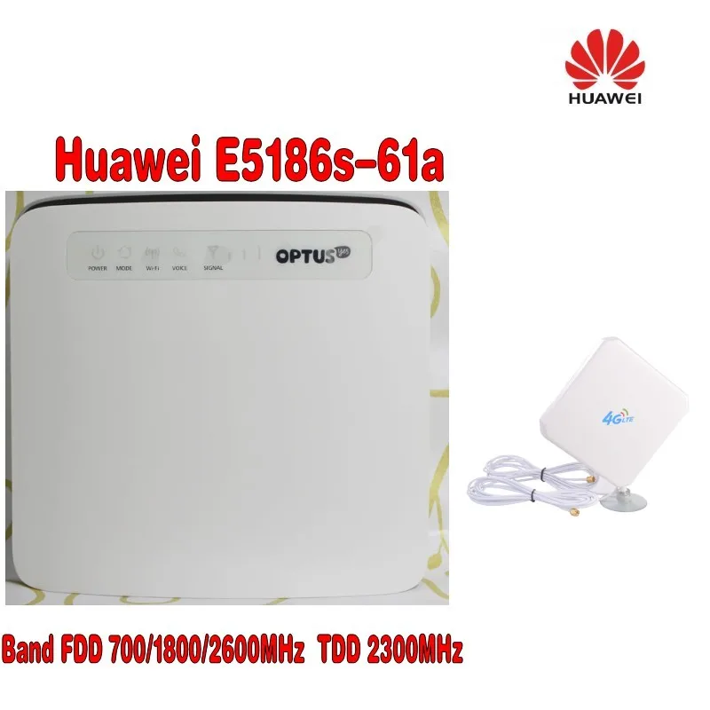 Huawei E5186s-61a Cat6 300 Мбит Мобильный маршрутизатор LTE FDD 700/1800/2600 МГц TDD2300Mhz + 4G антенна |