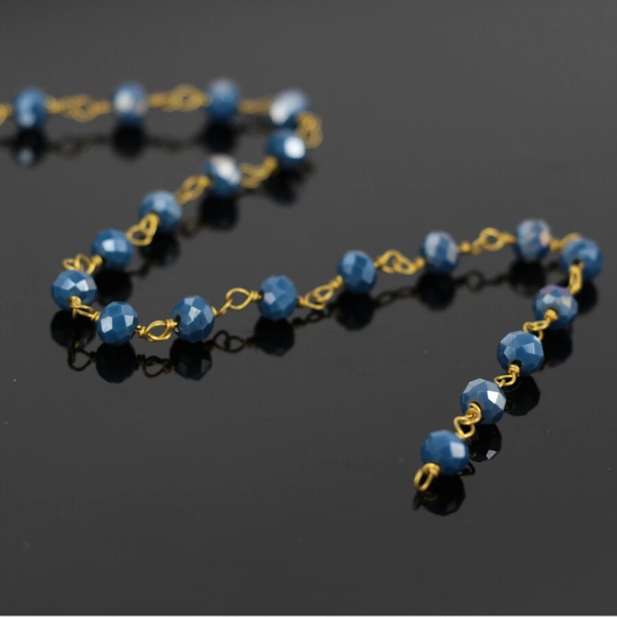 5 метров позолоченная проволочная обмотанная латунная темная Женская цепочка