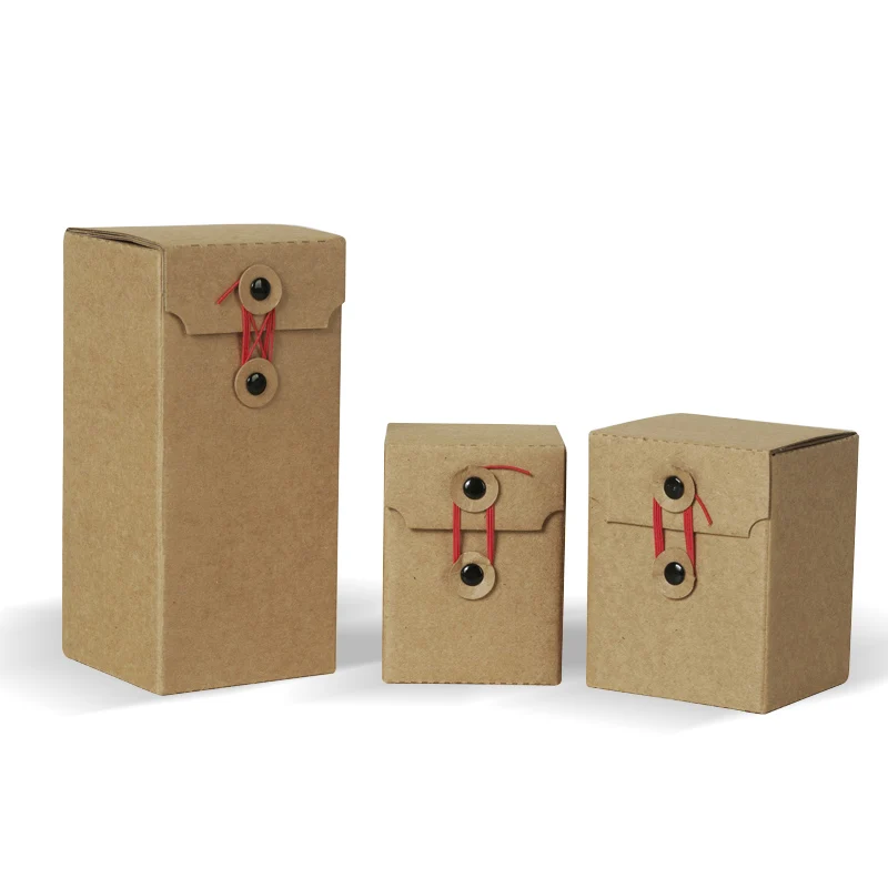 

10pcs/lot- 11 sizes Retro kraft paper box tea honey jam candy handmade soap gift packaging boxes
