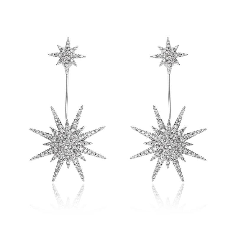 2 в 1 серьги манжеты с фианитом|cuff earrings|cuff earrings for womenearring cuff |