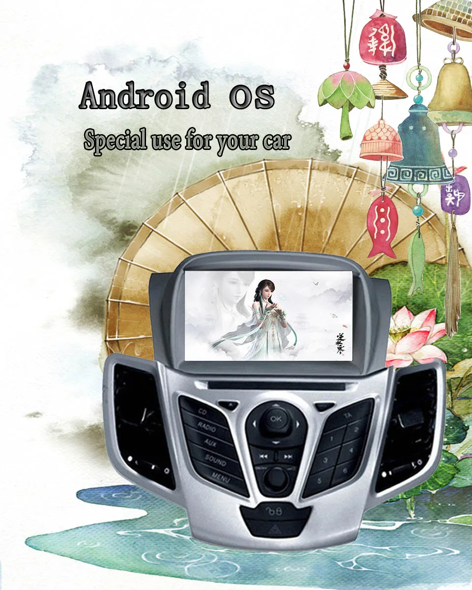 Восьмиядерный 4 Гб ОЗУ Android 9,0 Автомобильный DVD стерео плеер Sat для Ford Fiesta 2008-2013- gps навигация Авторадио BT мультимедиа