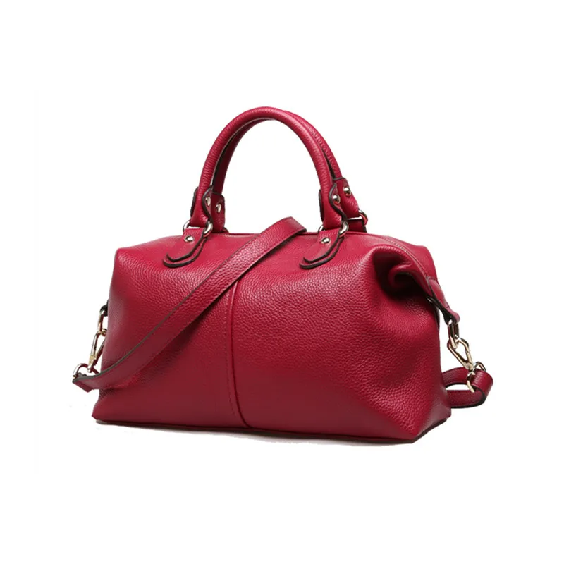 Женская сумка из натуральной кожи мессенджер Бостона черная тоут известный