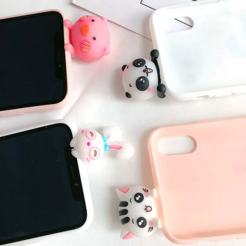 5S SE 3D чехол для iPhone 7 Plus Панда Свинья Единорог силиконовый 8 6 6s 5 X XR XS Max Capinha |