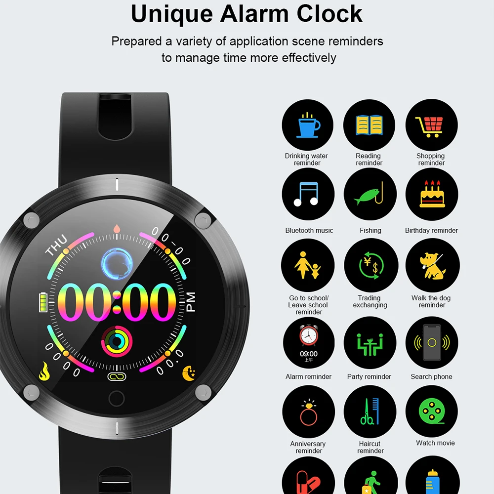 Timethinker DM58 плюс мужские умные часы женские Reloj цифровые кровяное давление монитор
