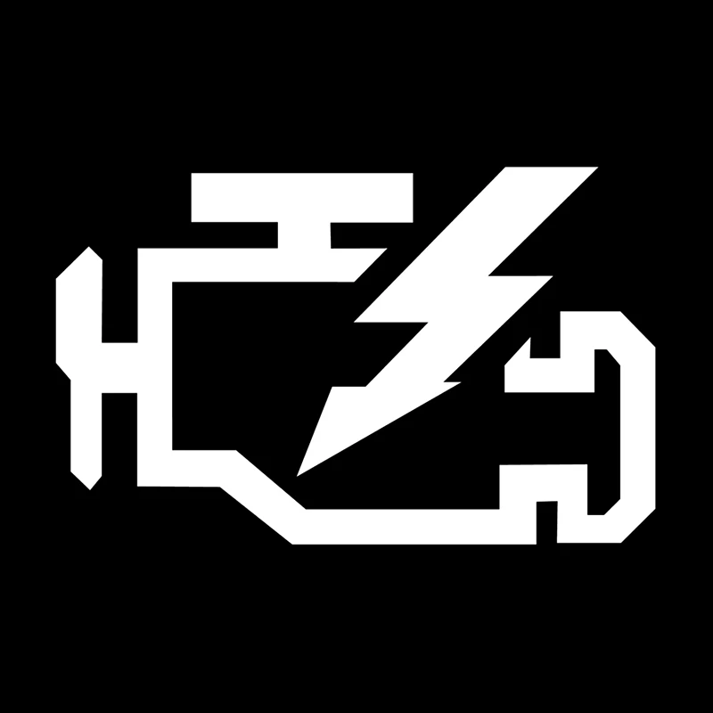 QYPF 15.4CM9.7CM Warning Mark lightning Danger Graphic Car Sticker Black/Silver Vinyl Decoration S9-2346 | Автомобили и мотоциклы