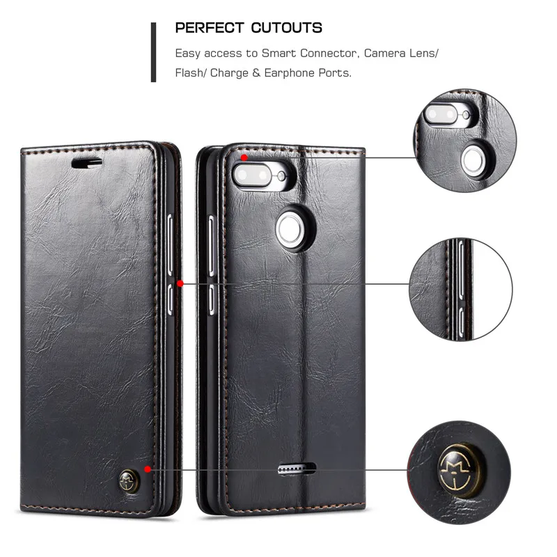Роскошный кожаный чехол для телефона для Xiao mi Red mi 6A чехол для Xio mi Red mi Note 6 Pro mi 8 чехол красный mi 6 6Pro Магнитный чехол-кошелек