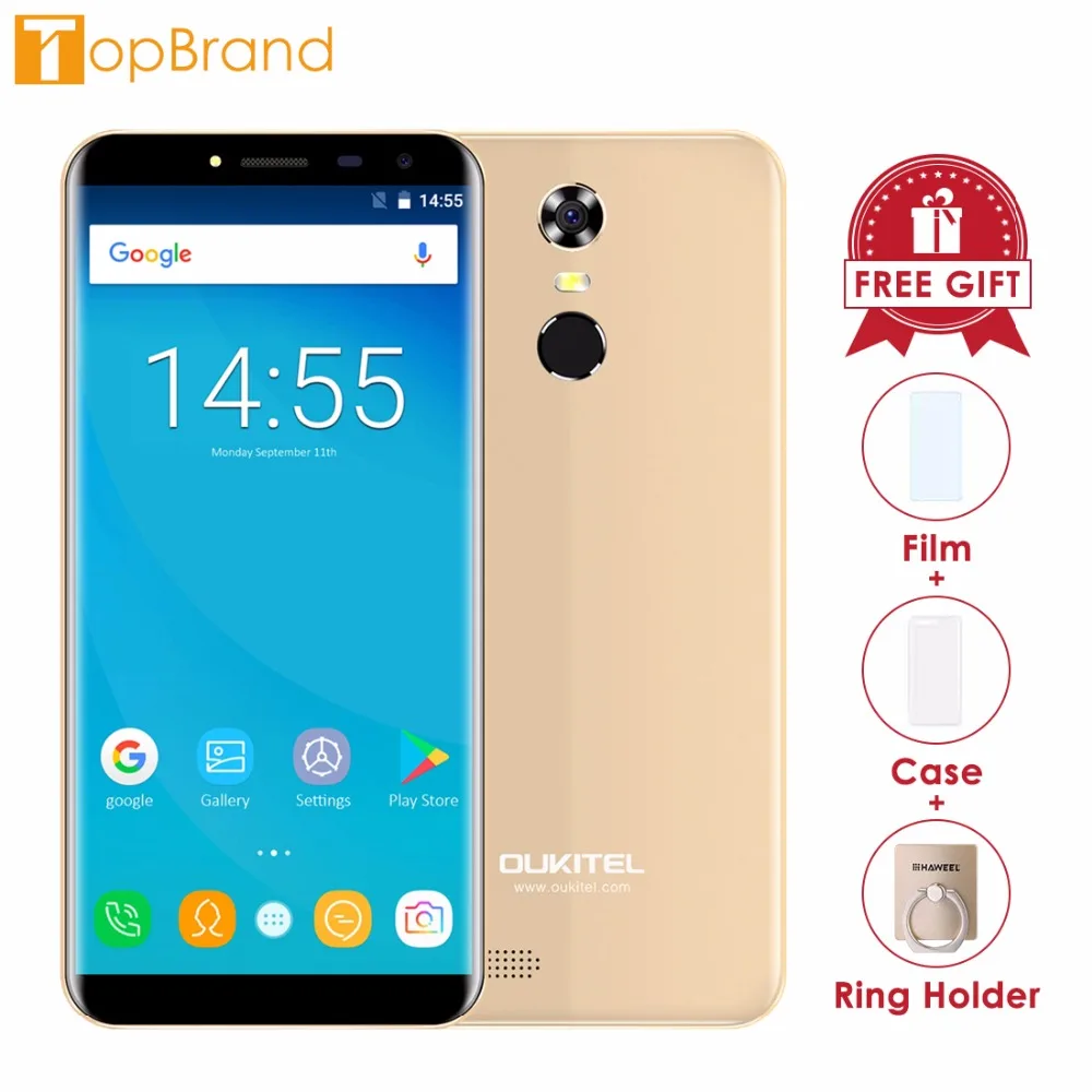 Oukitel C8 соотношением сторон 18:9 Мобильный телефон 5 &quotHD 4 ядра 1 3 ГГц 2 ГБ/16 ГБ