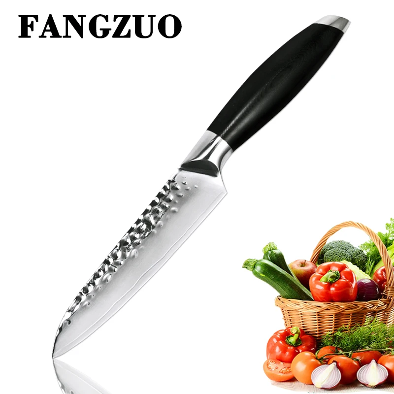 Многофункциональный нож FANGZUO 5 дюймов 3 уровневый кованый кухонный из нержавеющей