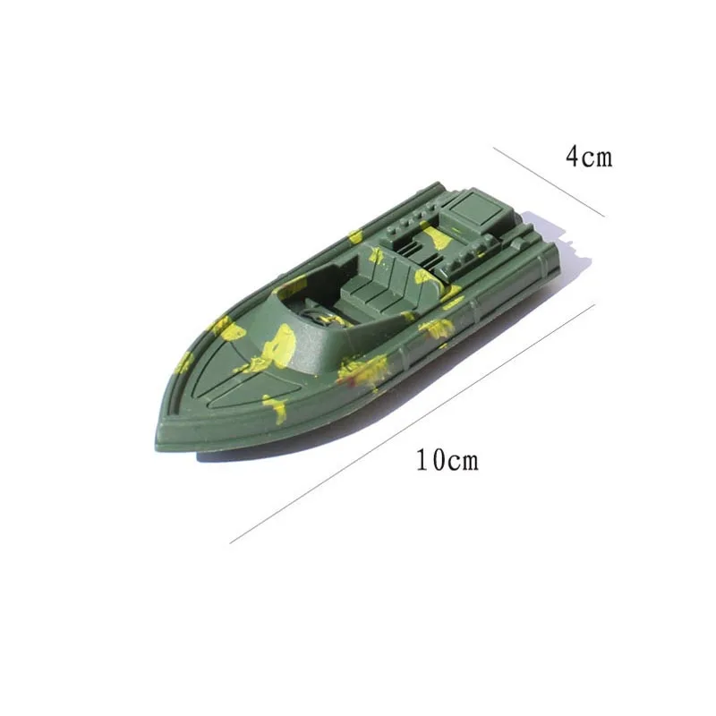 

4pcs/set Army green boats military simulation model military boat Plastic parts nautical equipment nostalgic toy Free shipping